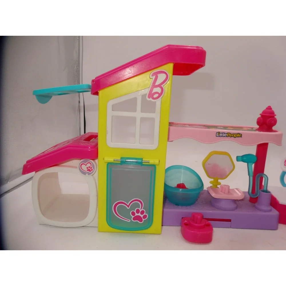 Fisher Price Little People Pet Grooming Center Shop Barbie Veterinarian Playset